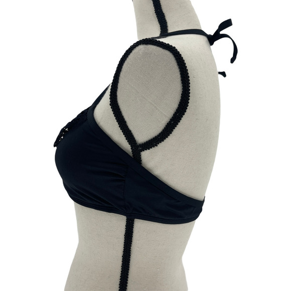 NWT Laundry Lace Trim Halter Bikini Top - Picture 3 of 5